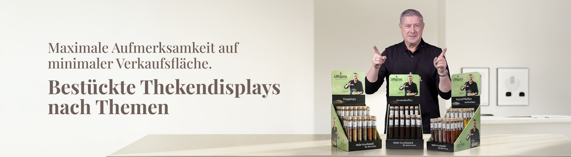 Bestückte Thekendisplays