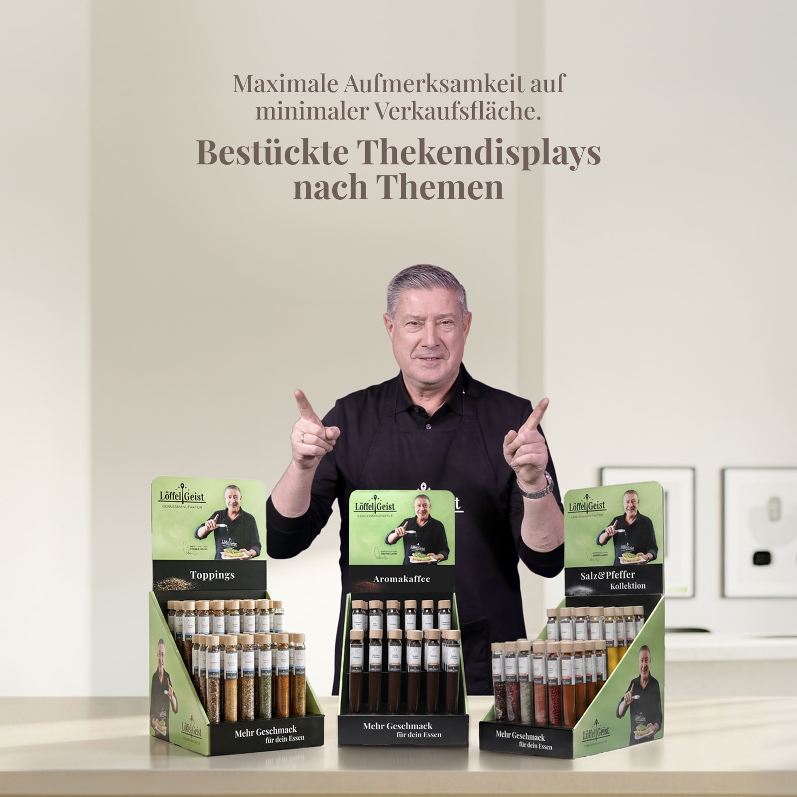 Bestückte Thekendisplays