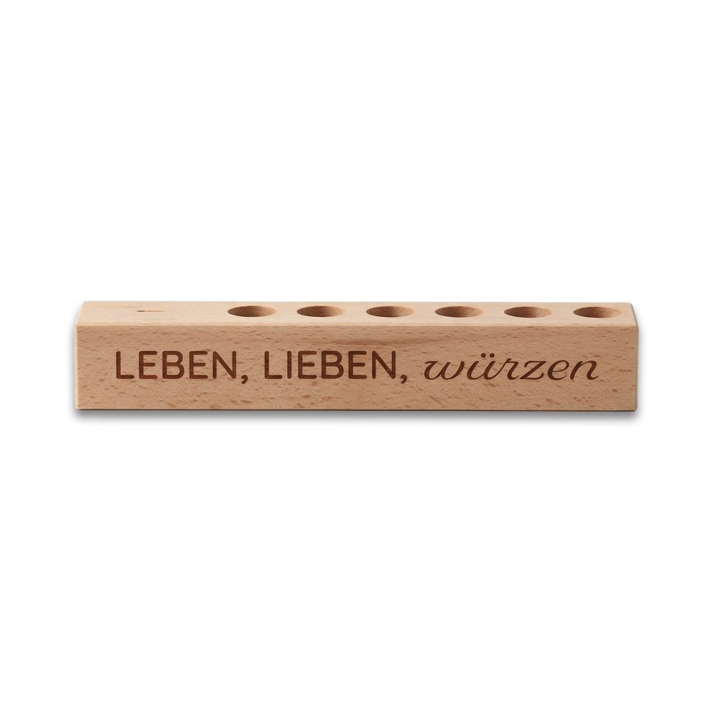 6er Gewürzständer Leben, Lieben, würzen