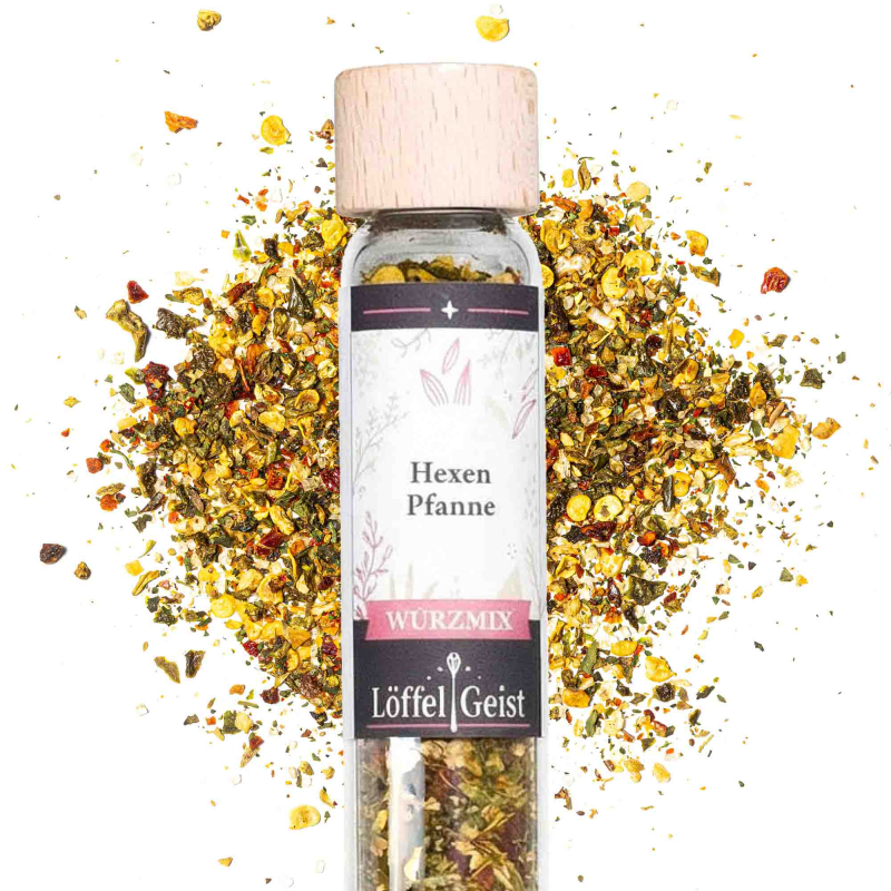 Hexen Pfanne Gewürzmischung im Glasröhrchen