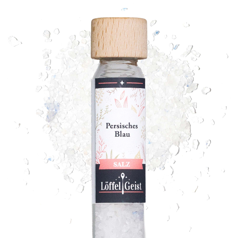 Persisches Blau Salz im Reagenzglas