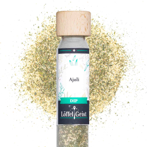 Ajoli Dip Mischung im Reagenzglas