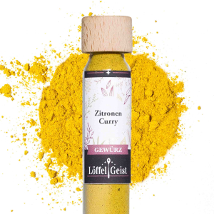 Zitronen Curry Gewürz im Reagenzglas